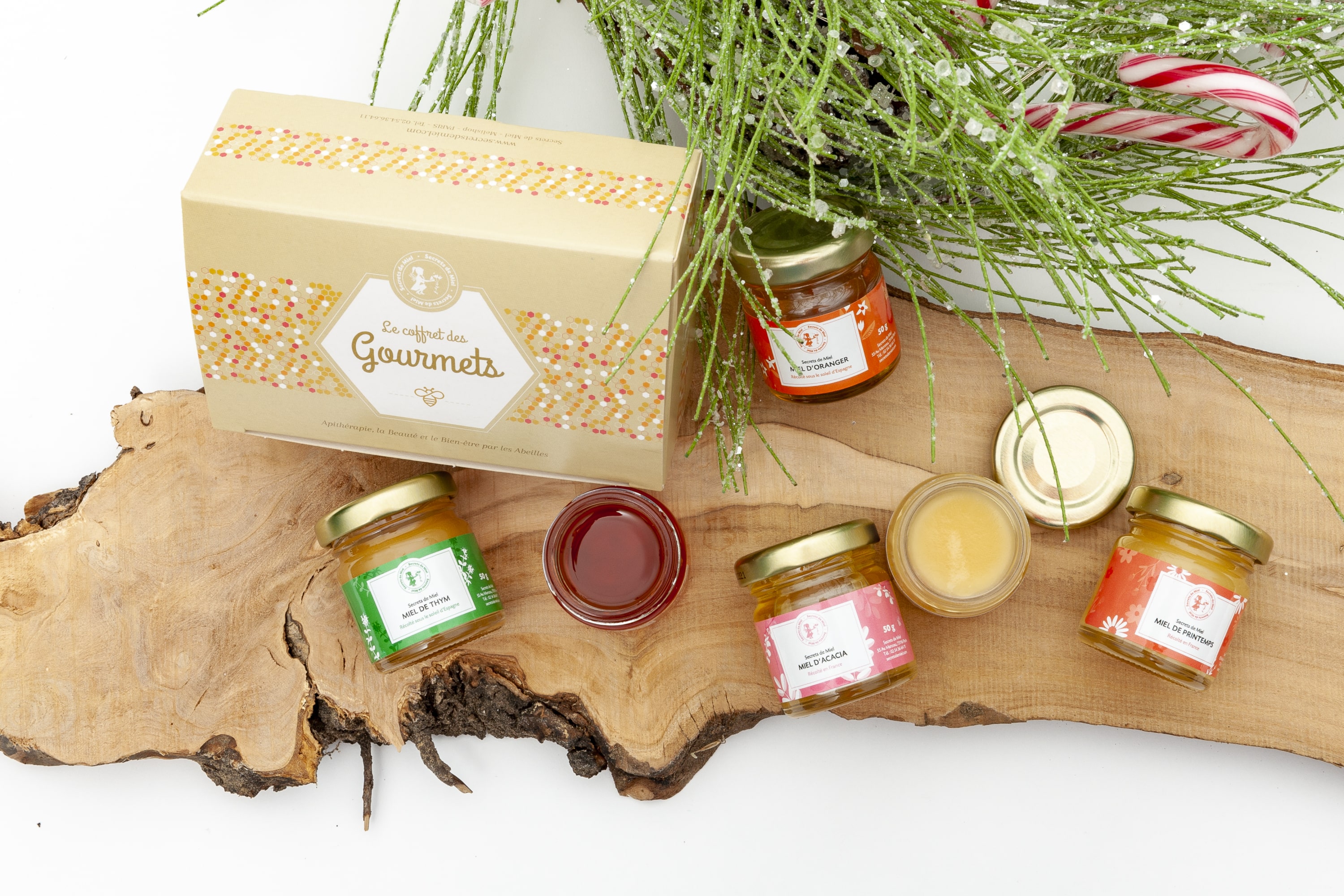 9x 50g de dégustation de miel  Coffret cadeau - miel naturel à connaître,  la combinaison varie (du rucher Nordheide) : : Epicerie